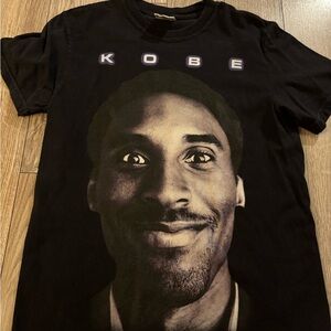 Black Graphic Tee with Iconic Portrait